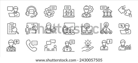 Investment simple minimal thin line icons. Related finance, economic, accountant, savings. Vector illustration.