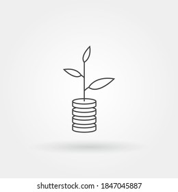 Investment single isolated icon with modern line or outline style