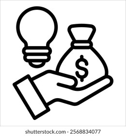 Investment Solution Icon Element For Design