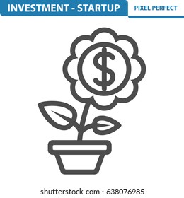 Investment - Startup Icon. Professional, pixel perfect icons optimized for both large and small resolutions. EPS 8 format. 12x size for preview.