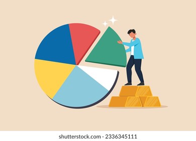 Investment and stock concept. Colored flat vector illustration isolated. 