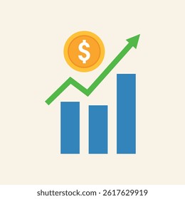 Investment Stock Exchange Vector Logo Template