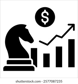 Investment Strategy Icon Element For Design