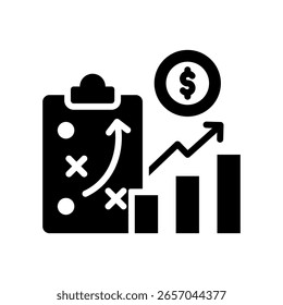 Investment Strategy Icon Glyph Vector Illustration
