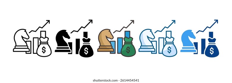 Investment Strategy Icon Set Multiple Style Collection
