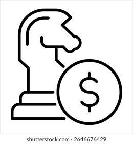 Conceito de ilustração vetorial do ícone da Estratégia de Investimento
