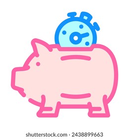 investment time management color icon vector. investment time management sign. isolated symbol illustration