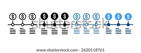 Investment Timeline Icon Set Multiple Style Collection