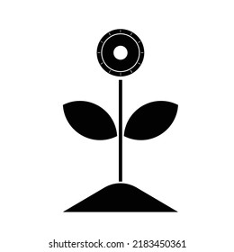 Investment tree icon, full black. Suitable for website, content design, poster, banner, or video editing needs