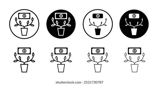 Vector de conjunto de logotipos de árbol de inversión