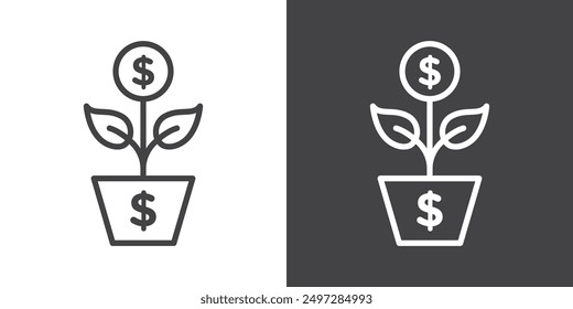 Investment tree icon vector logo set collection for web app ui