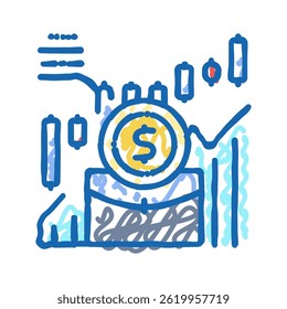 investment trends financial advisor doodle icon sketch vector. investment trends financial advisor sign. isolated symbol illustration