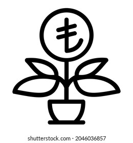 Investment in Turkish Lira Icon