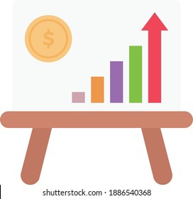 icono plano de color vectorial de inversión