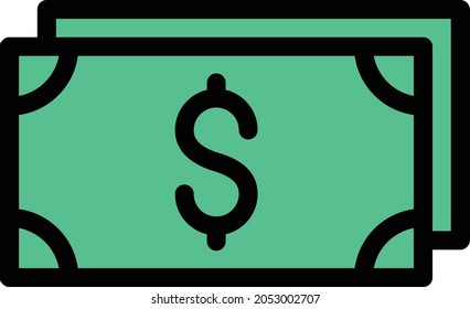 investment vector colour line icon