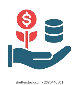 Investment Vector Glyph Two Color Icon For Personal And Commercial Use.
