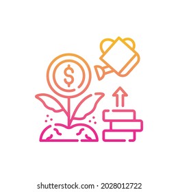 investment vector gradient icon style illustration. EPS 10 File