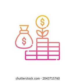 Investment vector gradient icon style illustration. EPS 10 file
