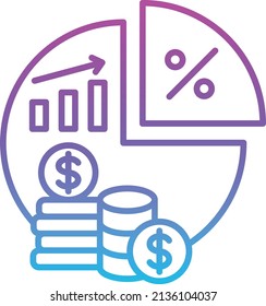 Investment vector icon. Can be used for printing, mobile and web applications.