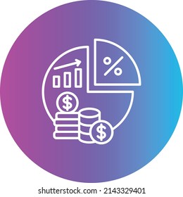 Investment vector icon. Can be used for printing, mobile and web applications.