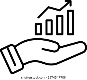 Investment vector icon. Can be used for printing, mobile and web applications.