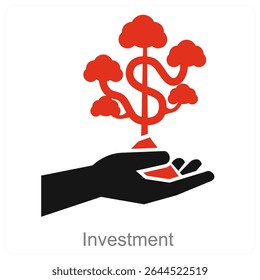 Investment vector icon concept design