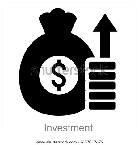 Investment vector icon concept design