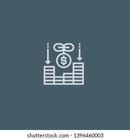 Investment vector icon. Investment concept stroke symbol design. Thin graphic elements vector illustration, outline pattern for your web site design, logo, UI. EPS 10.
