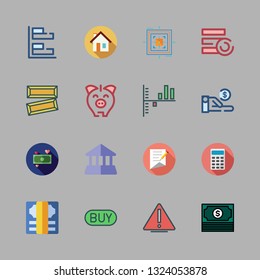 investment vector icon set