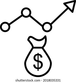 Investment Vector Line Icon Design

