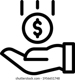investment vector thin line icon