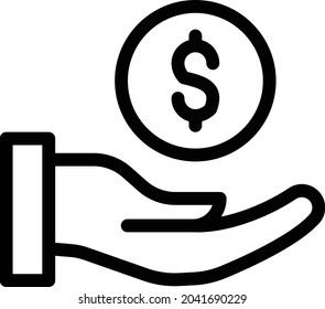 investment vector thin line icon