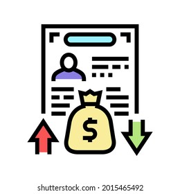 Investment Visa Color Icon Vector. Investment Visa Sign. Isolated Symbol Illustration