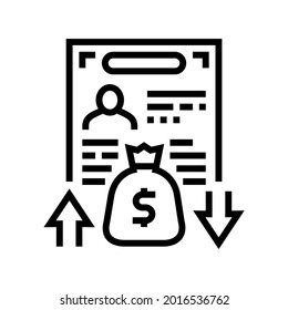 Investment Visa Line Icon Vector. Investment Visa Sign. Isolated Contour Symbol Black Illustration