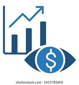 Investment Watcher icon line vector illustration