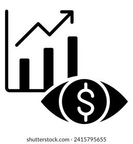 Investment Watcher icon line vector illustration