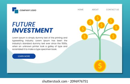 Diseño de plantillas de fondo de banners web de inversión