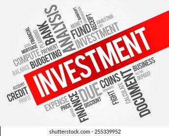 Investment Word Cloud Business Concept Stock Vector (Royalty Free ...