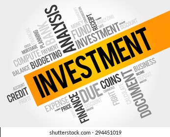 INVESTMENT word cloud, business concept