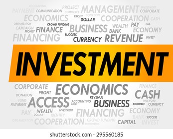 INVESTMENT word cloud, business concept