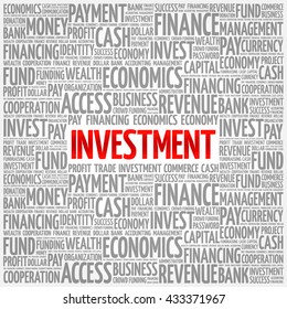 INVESTMENT word cloud, business concept