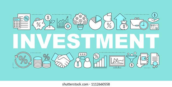 Investment Word Concepts Banner Banking Business Stock Vector (Royalty ...