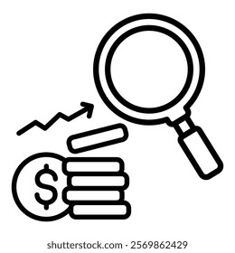 Investment-Analysis Icon Element For Design