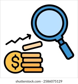 Investment-Analysis Icon Element For Design