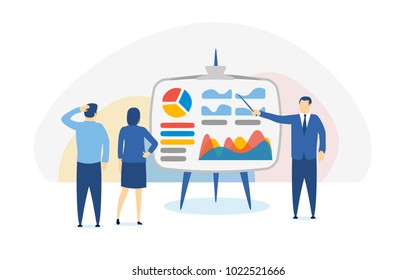 Investments for beginners. Banner in a flat style. Smart investment, finance and banking, strategic management, financial analysis, trade exchange in foreign exchange market. Vector illustration.