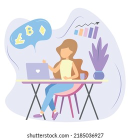 Investments in cryptocurrencies. Business at home. Freelance