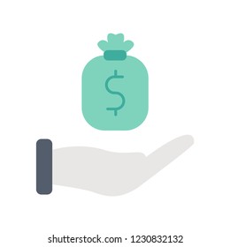 Investments flat vector icon.