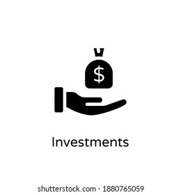 Icono de inversiones en vector. Logotipo