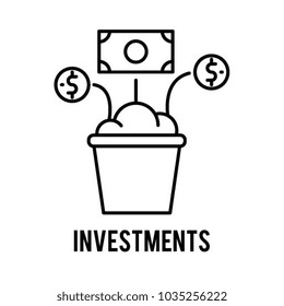 Investments vector icon