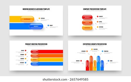 Análisis de inversores 2 3 4 5 Paso Infografía Presentación Colección de diseño. Moderno Pronóstico Dos Tres Cuatro Cinco Opciones Diagrama Diapositiva Plantilla Ilustración vectorial Paquete.